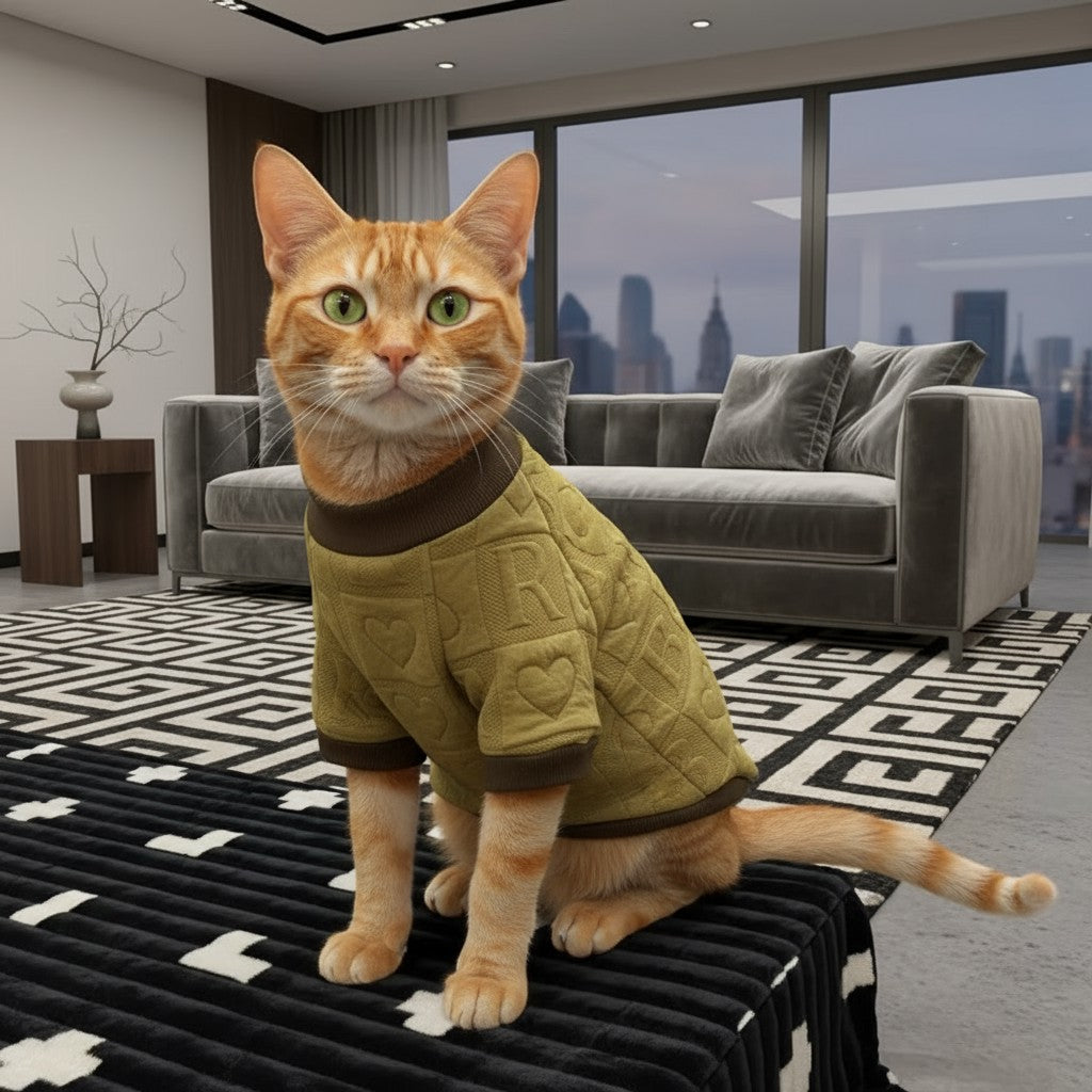 Olive green cotton jumper