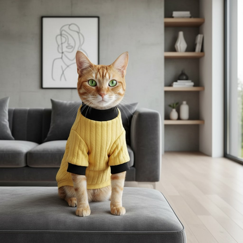 Yellow cotton jumper