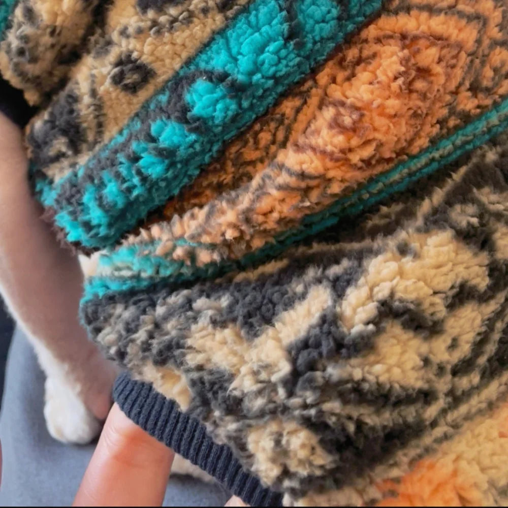 Multi colour fleece jumper